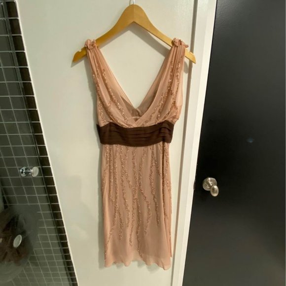 BCBG pink beaded dress size 2 - Picture 3 of 3